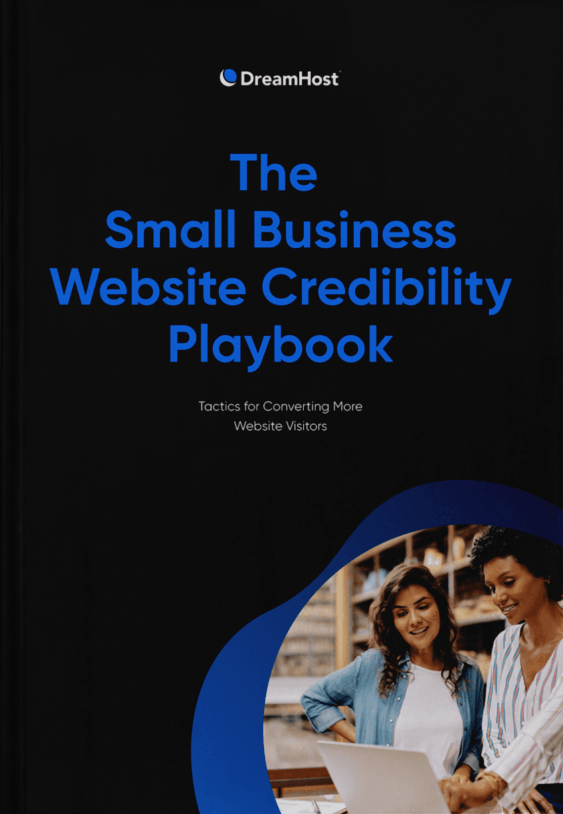 Ebook mockup — the small business website credibility playbook
