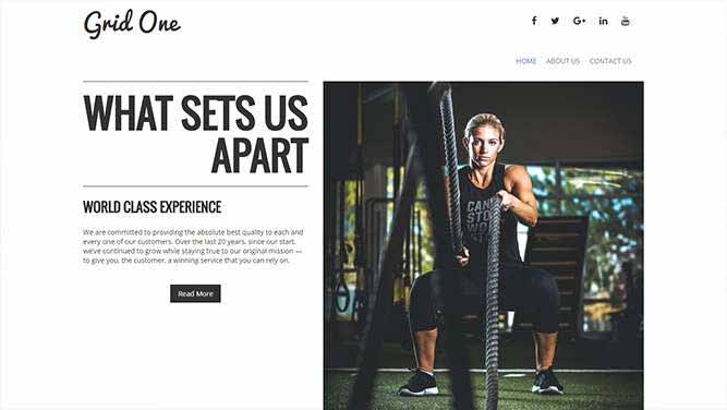 fitness website template