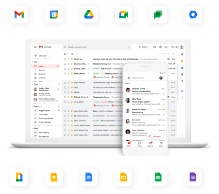 image of the interface of google workspace