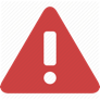 a red alert symbol