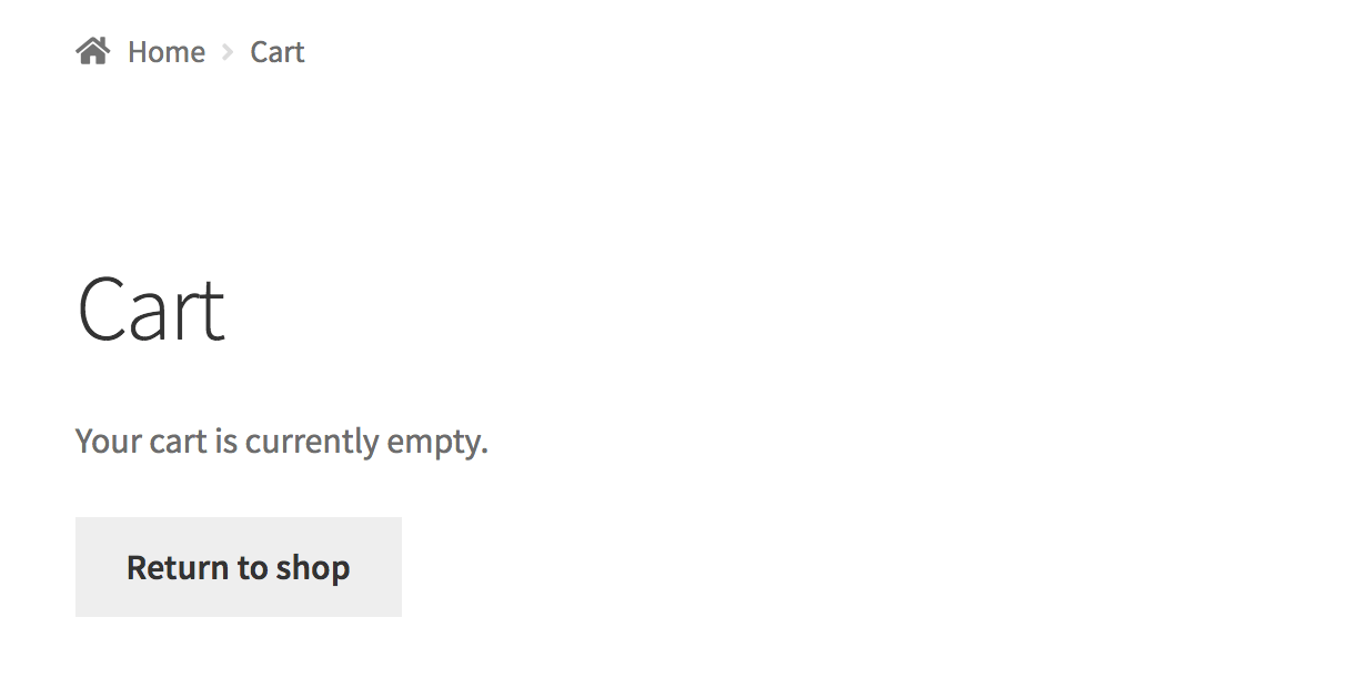 WooCommerce Shopping Cart