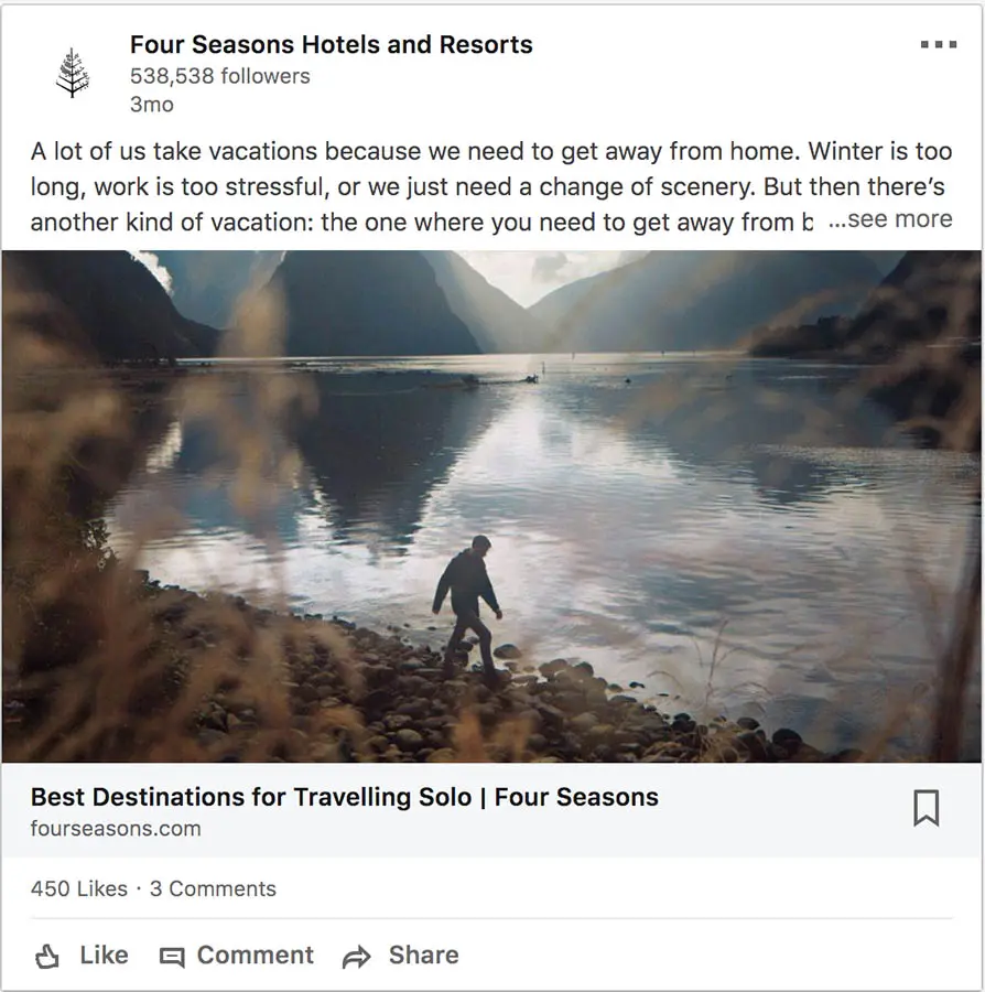 Four Seasons Hotels and Resorts no LinkedIn.