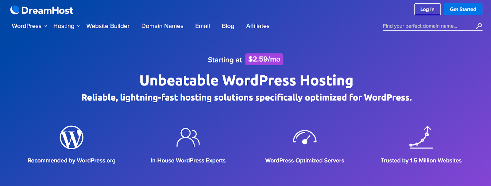 Hosting WordPress w DreamHost.