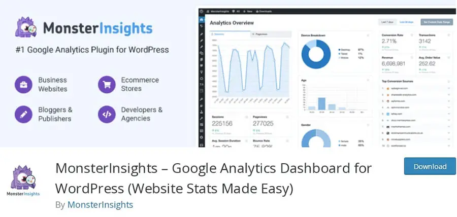 plugin MonsterInsights