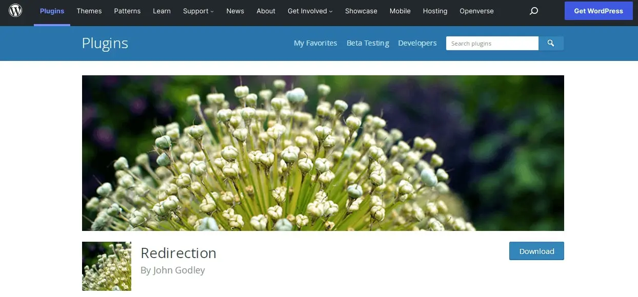 WordPress Redirection Plugin-Seite