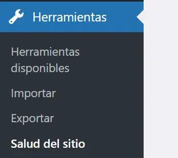Salud de sitio WordPress