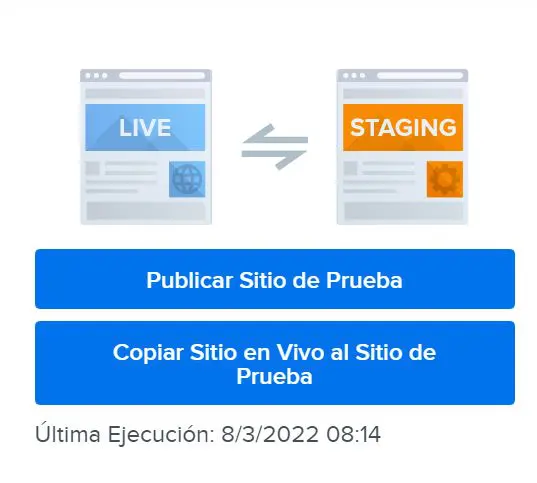 Publicar un sitio Staging