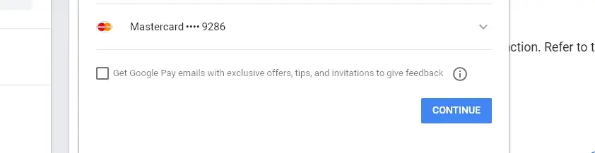 Usando Google Pay para realizar una compra
