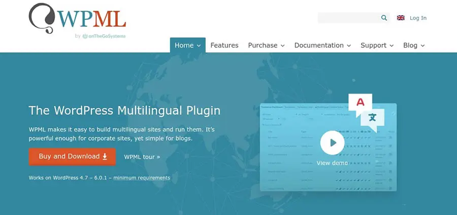 El sitio web de WPML.