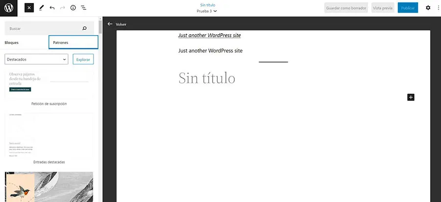 Personalizando una plantilla de página inicial.
