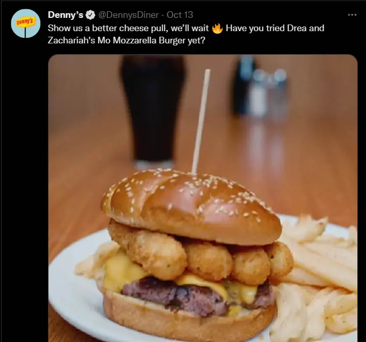 Un ejemplo de una marca utilizando lenguaje casual en redes sociales.