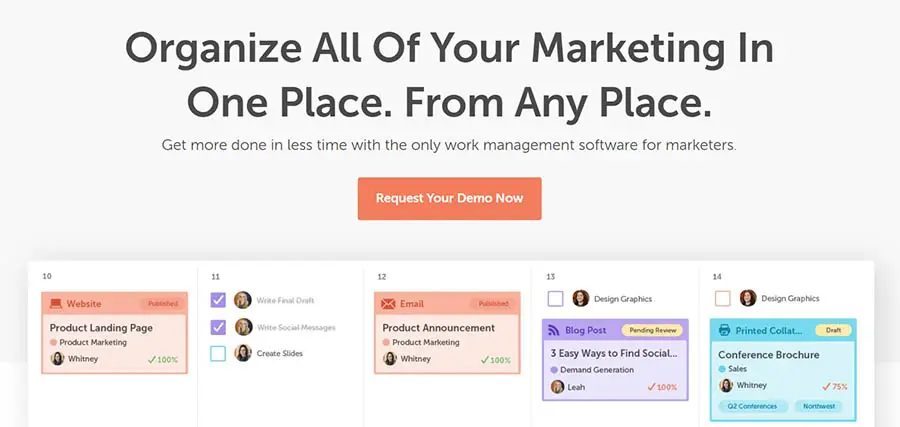 La herramienta de calendario y programación de contenidos CoSchedule.