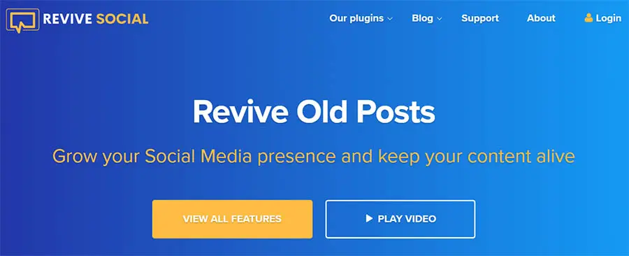 Herramienta para contenido de redes sociales Revive Old Posts.