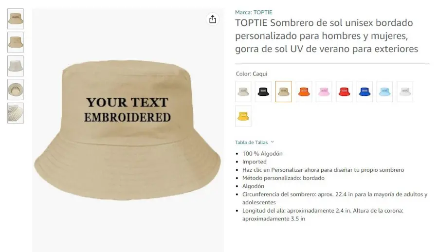 Productos físicos personalizados