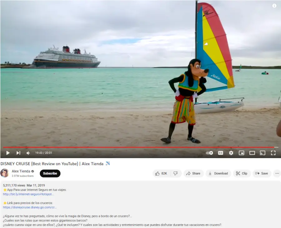 Ejemplo de un canal de YouTube usando marketing de afiliados