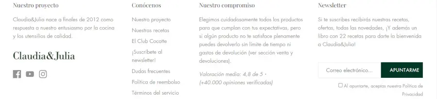 Formulario de contacto para unirse a una lista de correos