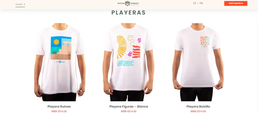 Ejemplo de artículos con imagen de marca para vender en tu propio sitio web
