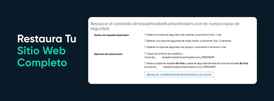 Restaurando un sitio web completo