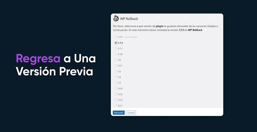 Plguin de WordPress WP RollBack