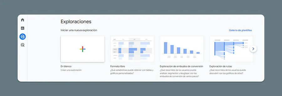 Añadiendo una nueva exploracion GA4.