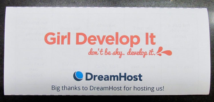 Girl Develop It comes to DreamHost! thumbnail