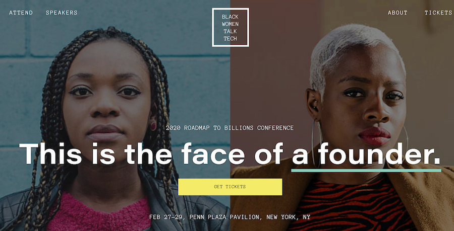 The Black Women Talk Tech home page. 