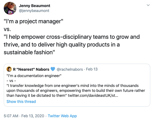 Jenny Beaumont on Twitter.
