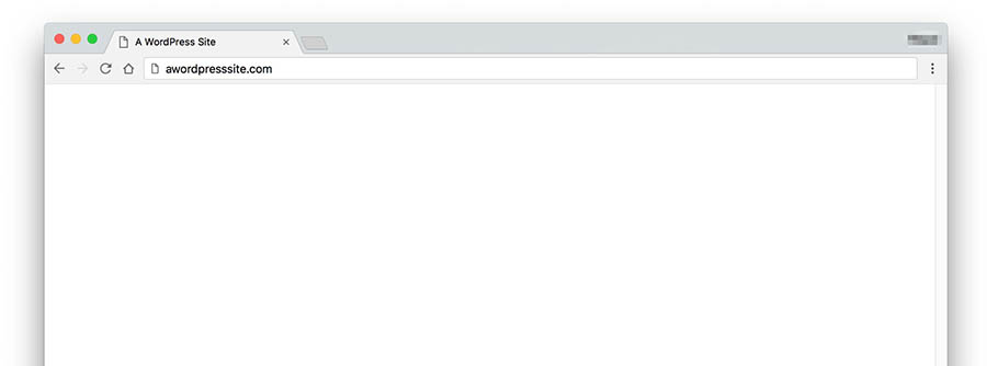 WordPress blank all-white screen