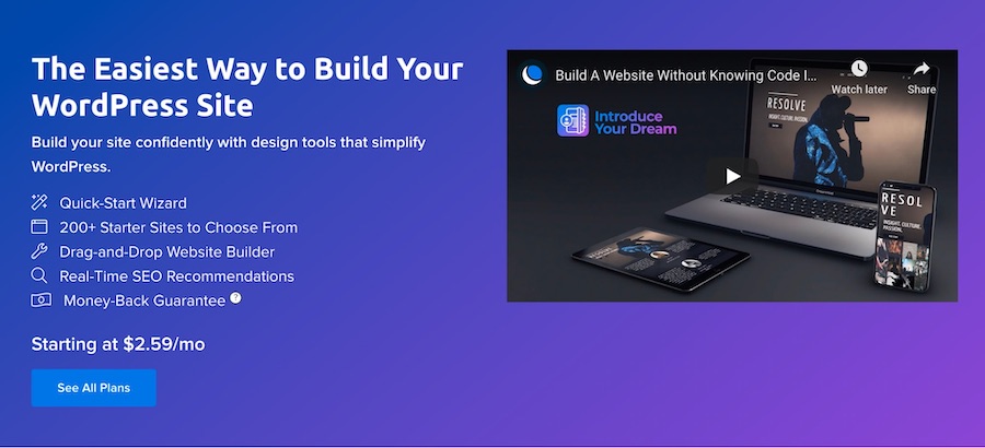 The WP Website Builder Landing Page