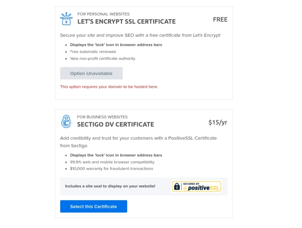 Let's Encrypt SSL certificates