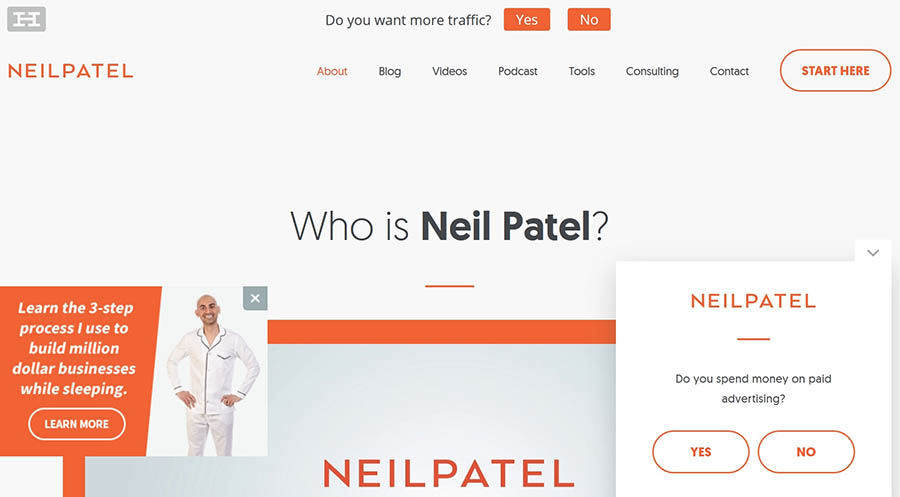 Neil Patel screenshot