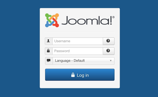 The Joomla! login screen.