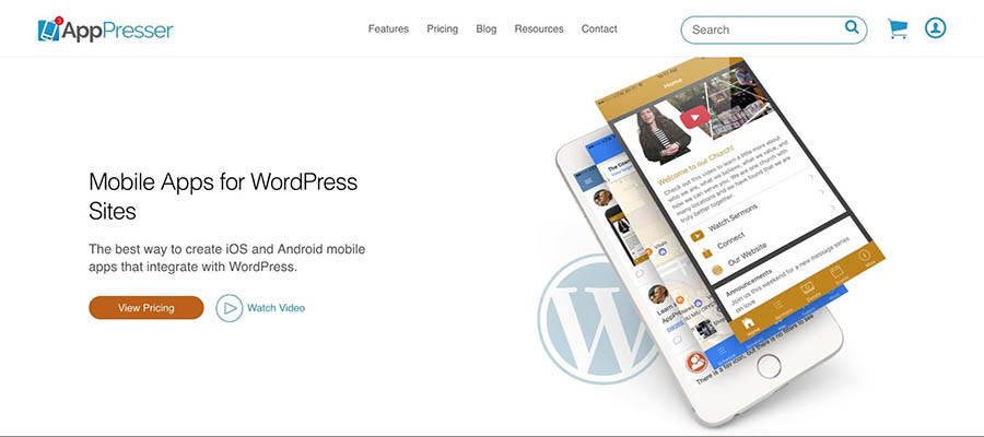 The AppPresser home page.
