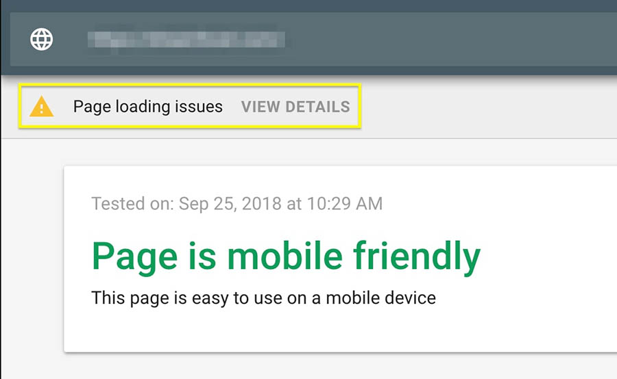 Page Loading Issues notification.