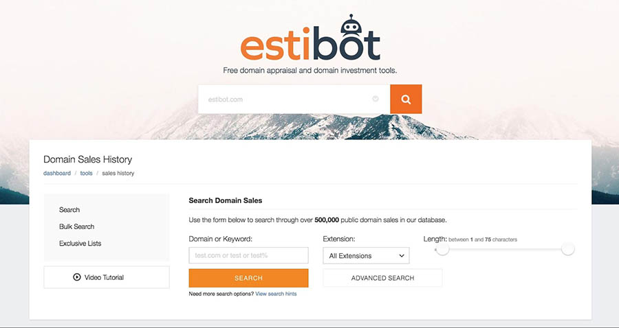 The EstiBot website.