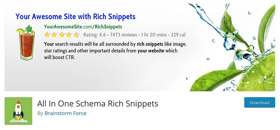 The All In One Schema Rich Snippets plugin.