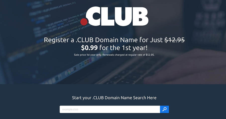 Buying a .CLUB domain with DreamHost.