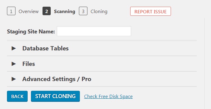 WP Staging Database Tables