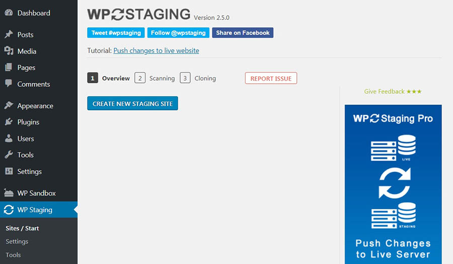 WP Staging Admin