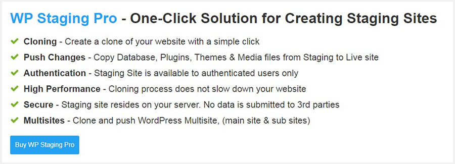 WP Staging Pro