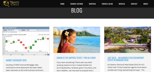 The Trinity Hawaii real estate blog.