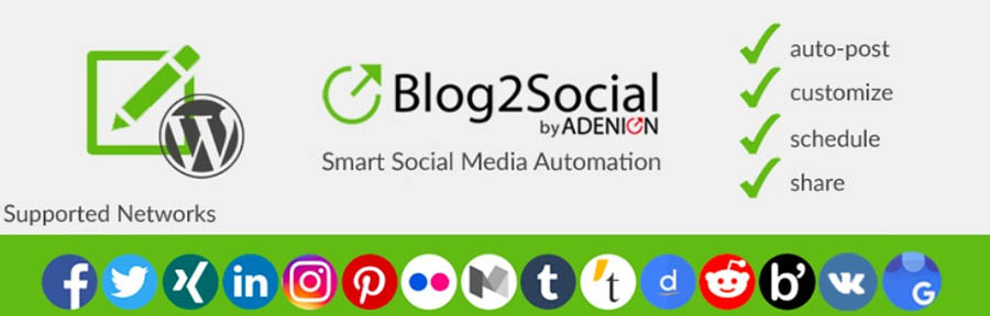 The Blog2Social plugin.