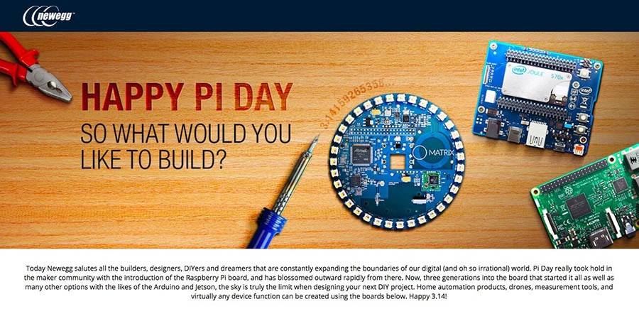 Newegg’s Pi Day sale.