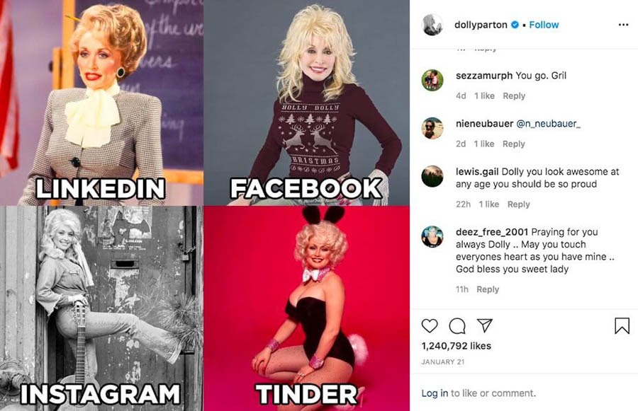 ‘The viral Dolly Parton meme’.