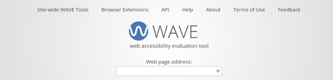 La herramienta de evaluación de accesibilidad WAVE.