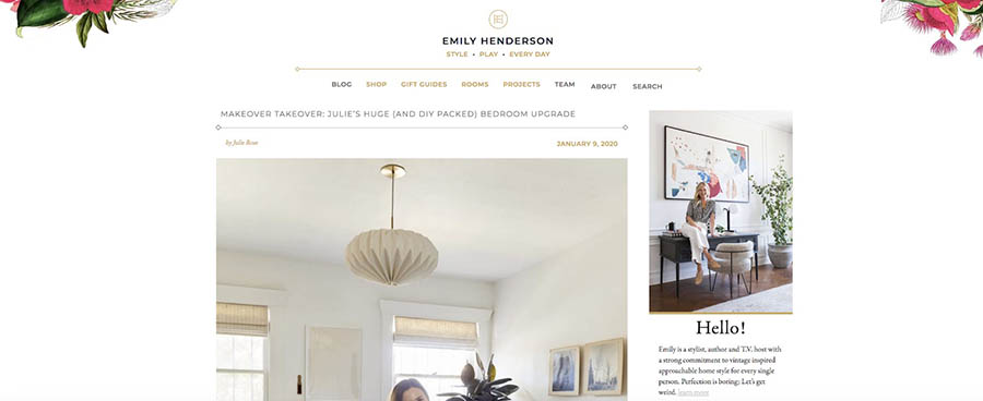 El blog de Emily Henderson. 
