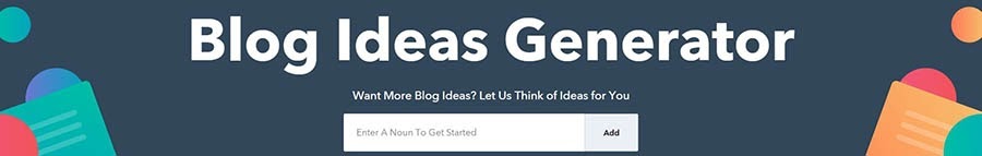 Generador de ideas de blog HubSpot.