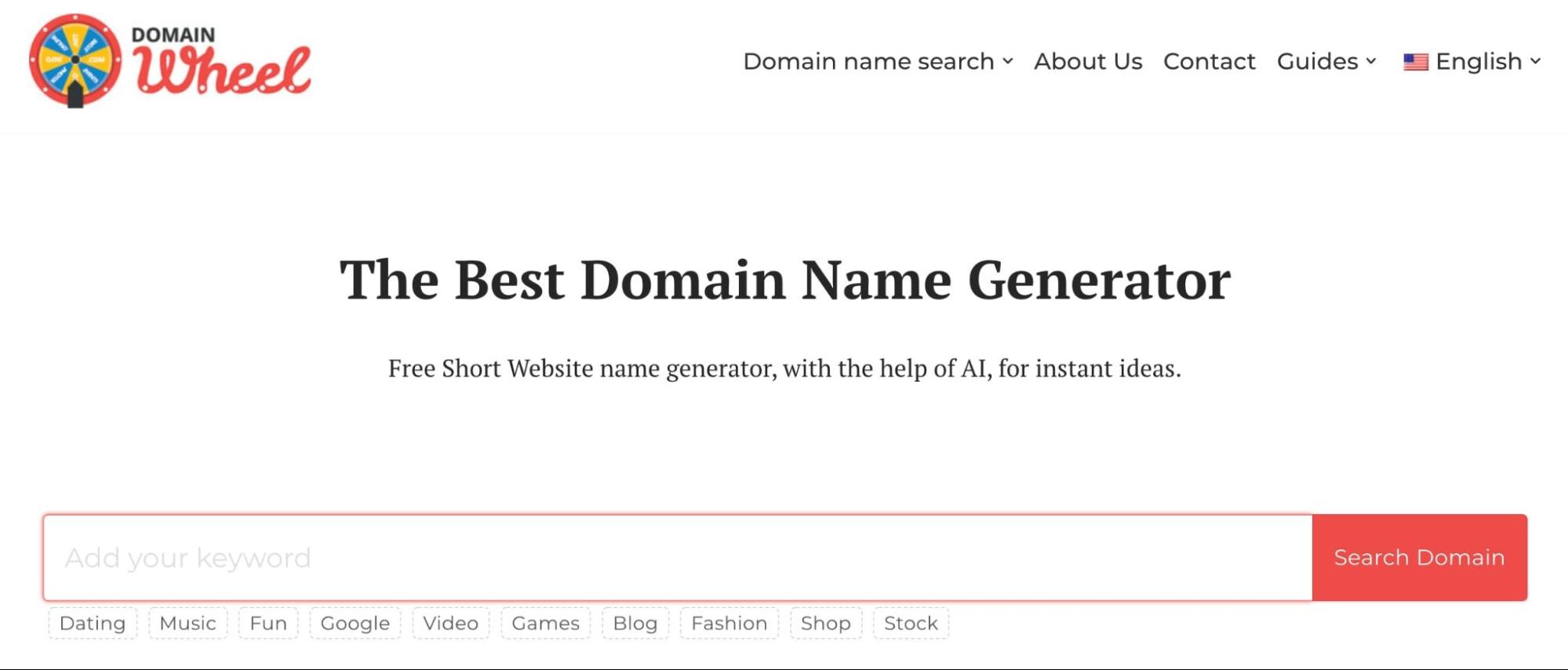 DomainWheel domain name generator