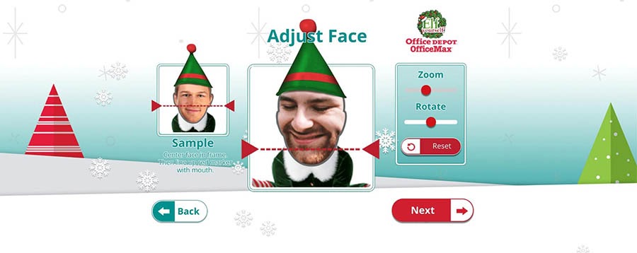 Using the Elf Yourself website to create an elf.