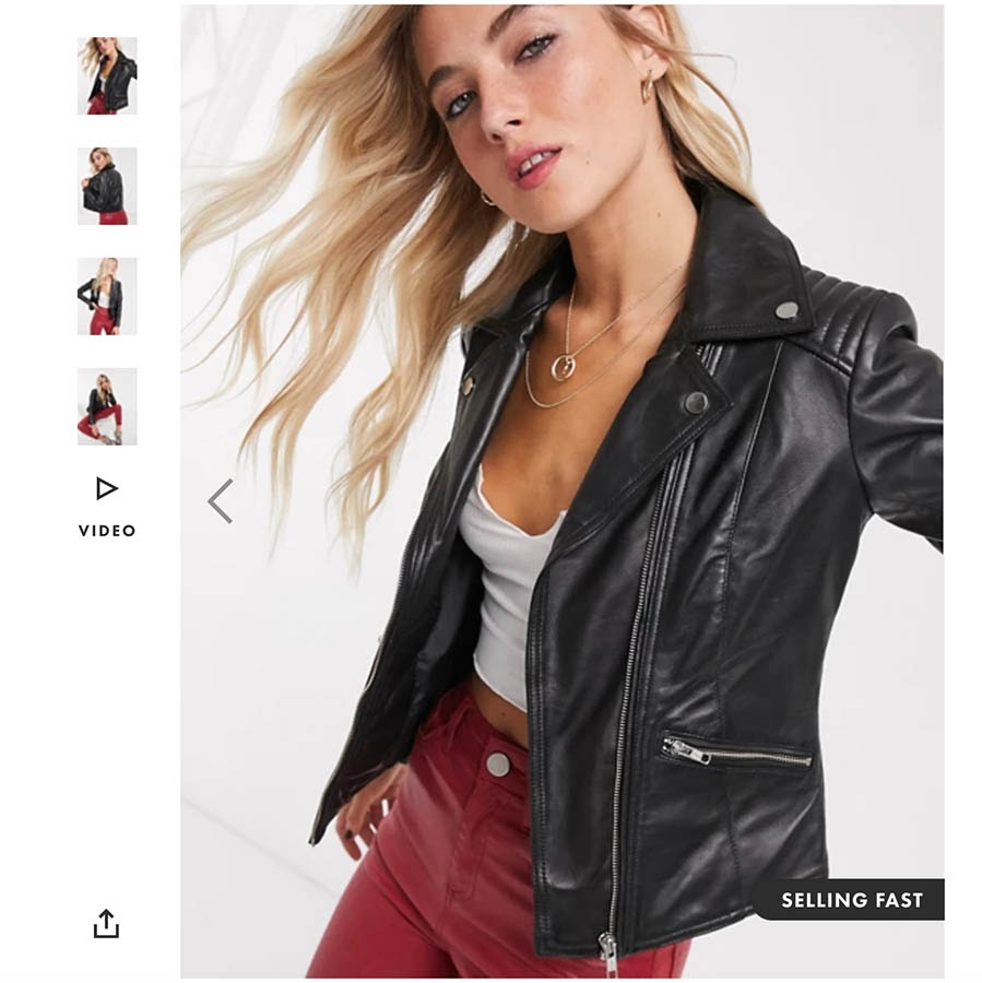 Example of ASOS product page listing.